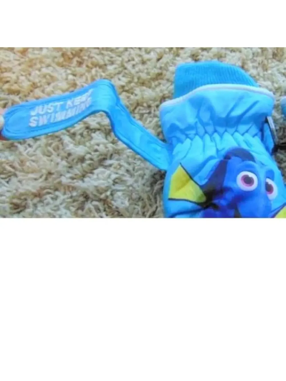 Girls Disney Finding Dory Nemo Winter Mittens sz 4/6 Blue 